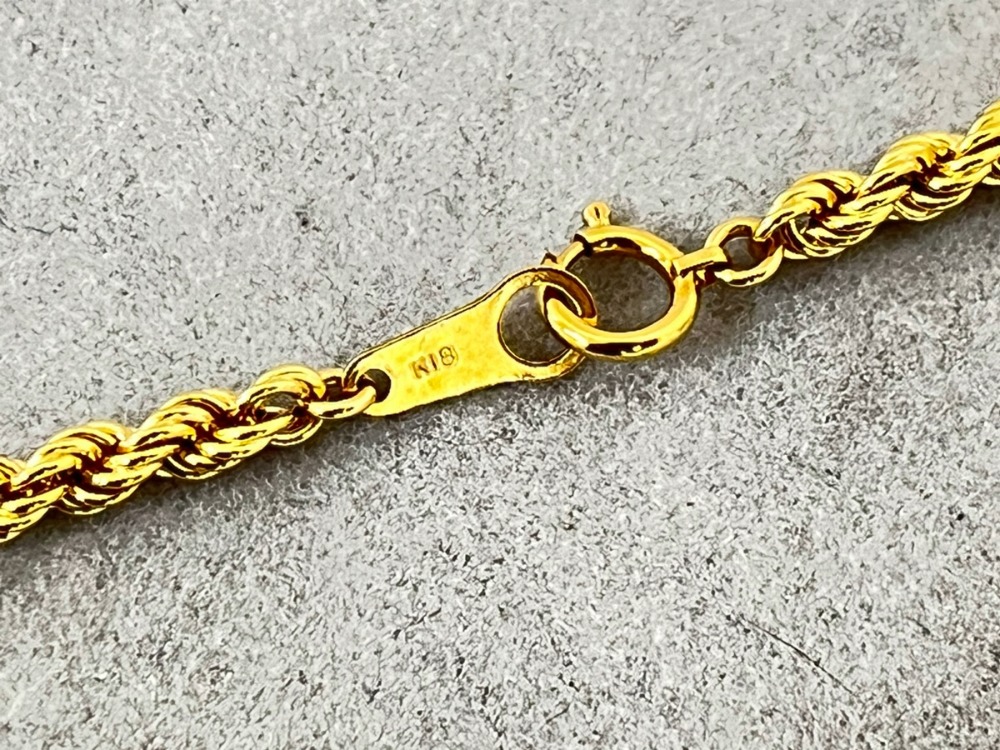 K18ノーブランドネックレス81g刻印