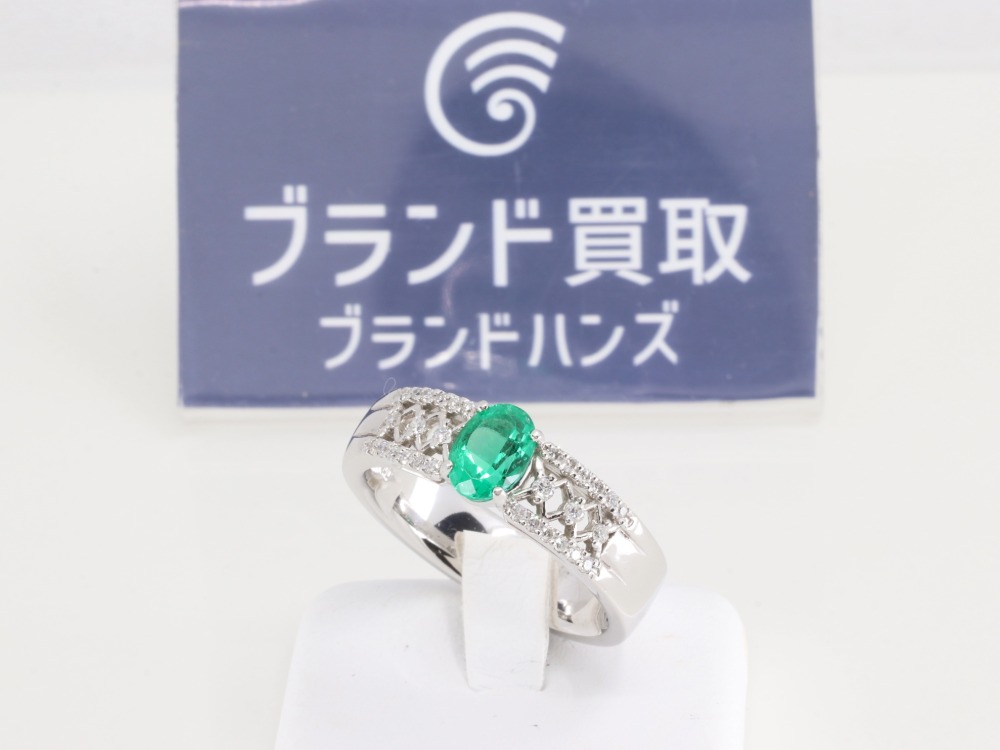 Pt900エメラルドヴィンテージリング 指輪 | Pt900 エメラルド 