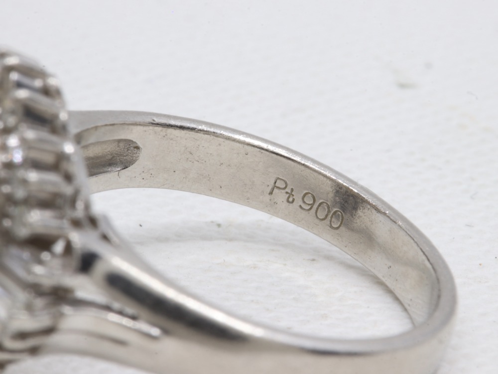PT900オパールリング刻印