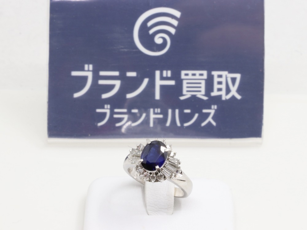 PT900サファイアダイヤリング全体