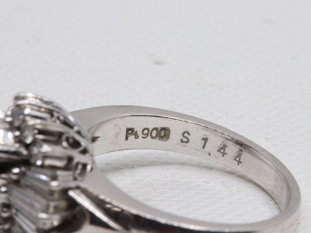 PT900サファイアダイヤリング刻印2