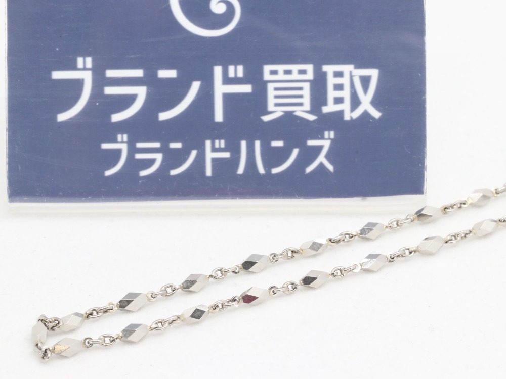 Pt850(プラチナ)の切子ネックレス全体
