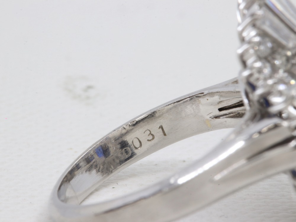 Pt900のサファイア×ダイヤリング刻印2