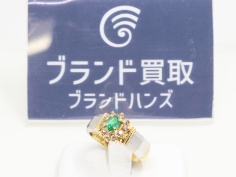 エメラルド×ダイヤリング