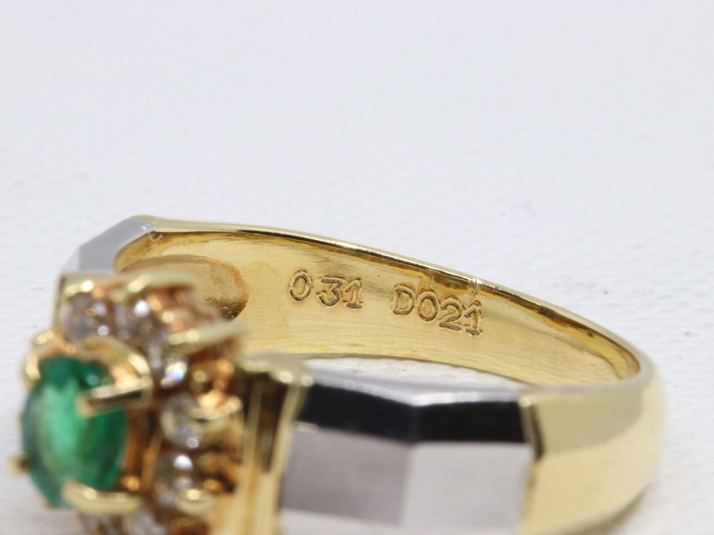 エメラルド×ダイヤリング刻印2