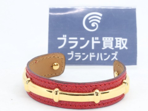 エルメスアガダバングルブレスレットレッド