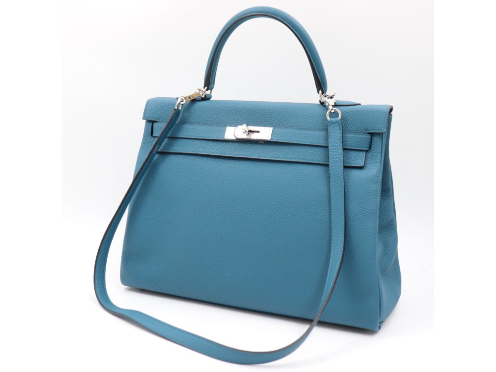 エルメスケリー28ブルーアガット正面