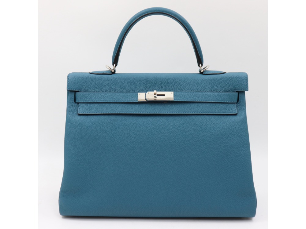 エルメスケリー28ブルーアガット正面2