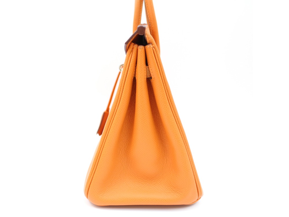 エルメスバーキン25エプソンオレンジ横