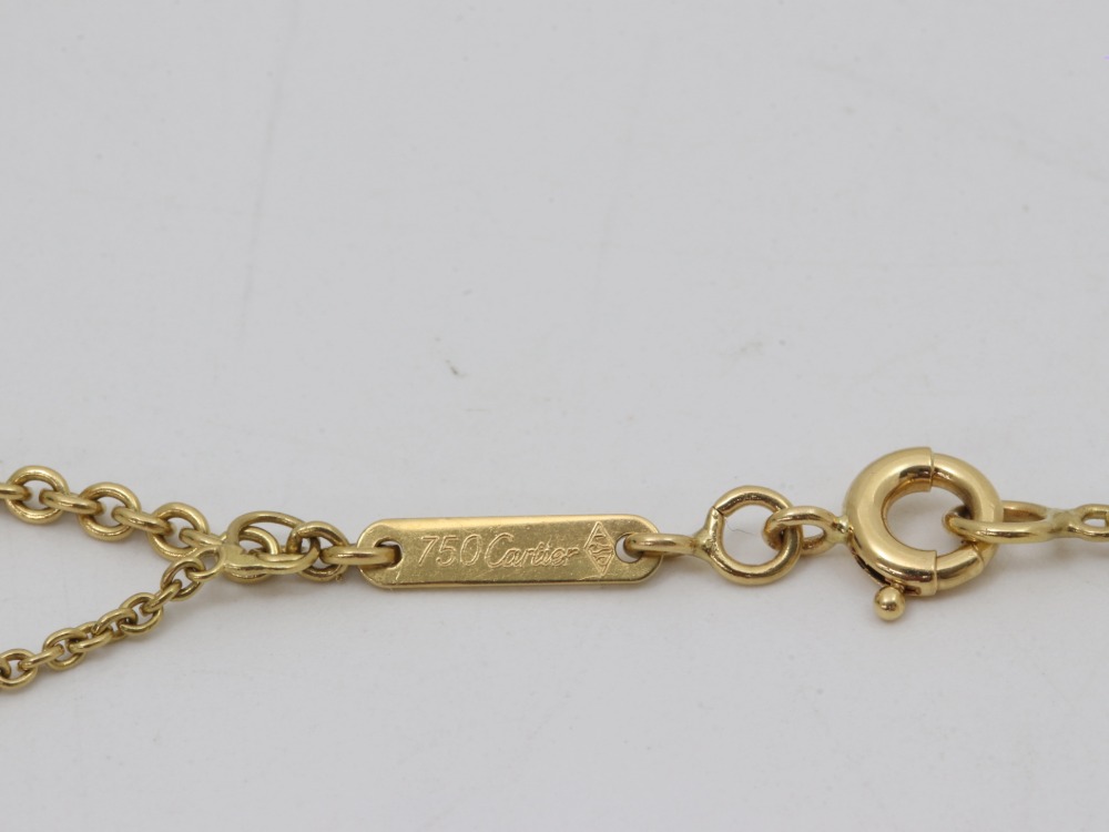 カルティエ2Cダイヤチャームネックレス刻印