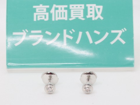 カルティエK18WGダムールMMピアス