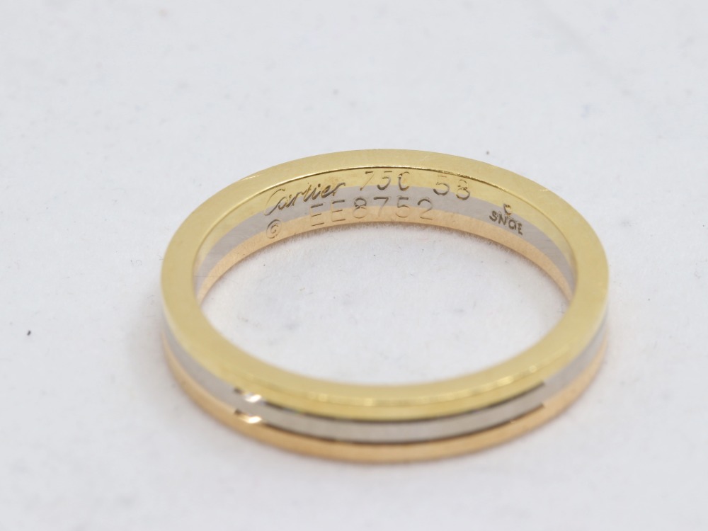 カルティエK18スリーカラーリング刻印