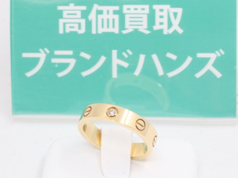 カルティエのK18YGのミニラブリング