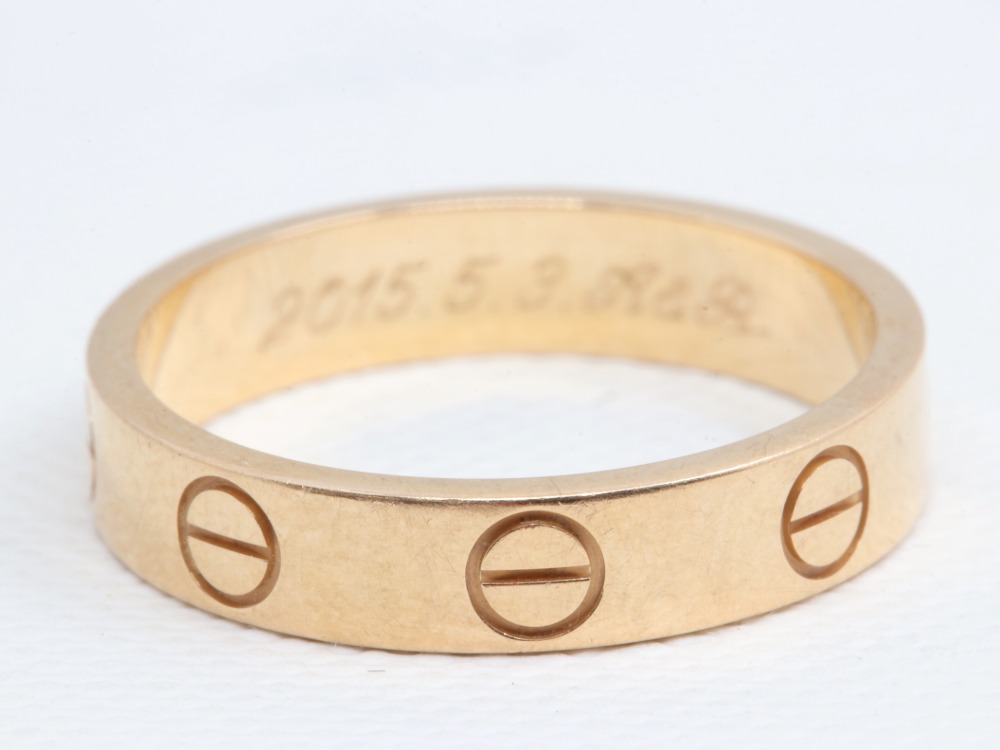 カルティエのミニラブリング750PG横