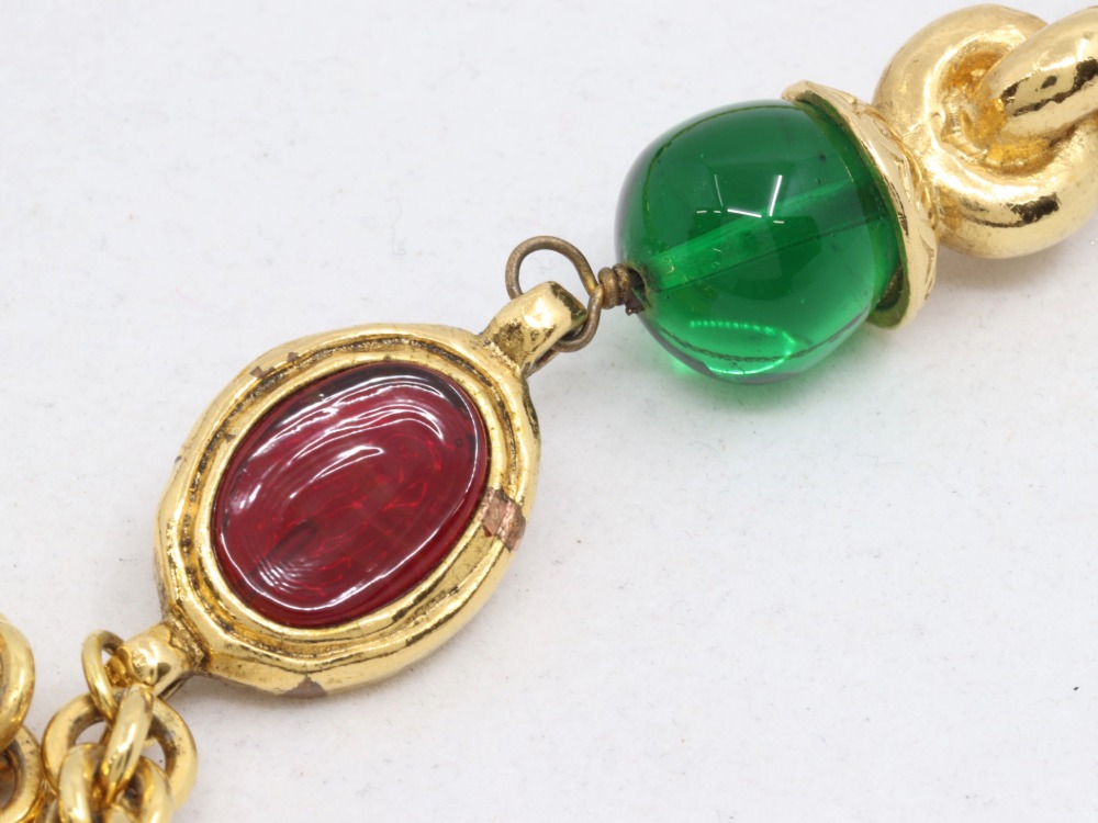 シャネルグリポアカラーストーンネックレスカラーストーン