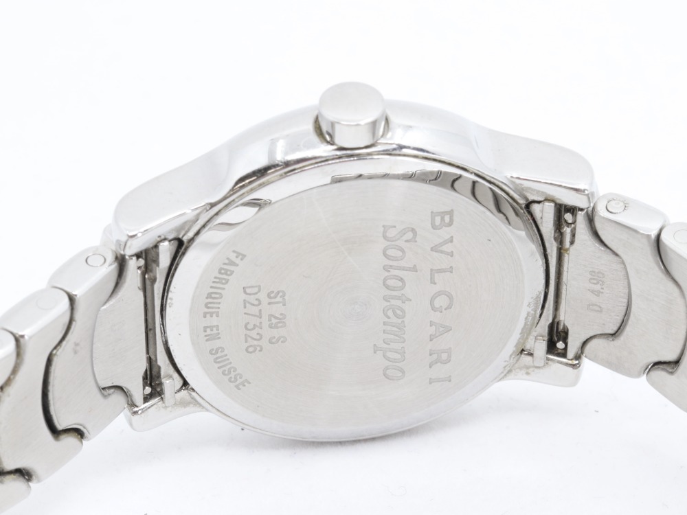 ブルガリのソロテンポST29S裏蓋