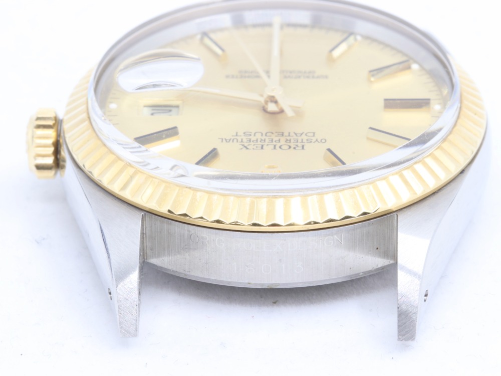 ブレス無しのロレックスデイトジャスト上部