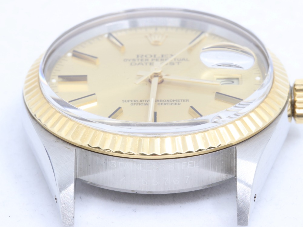 ブレス無しのロレックスデイトジャスト下部