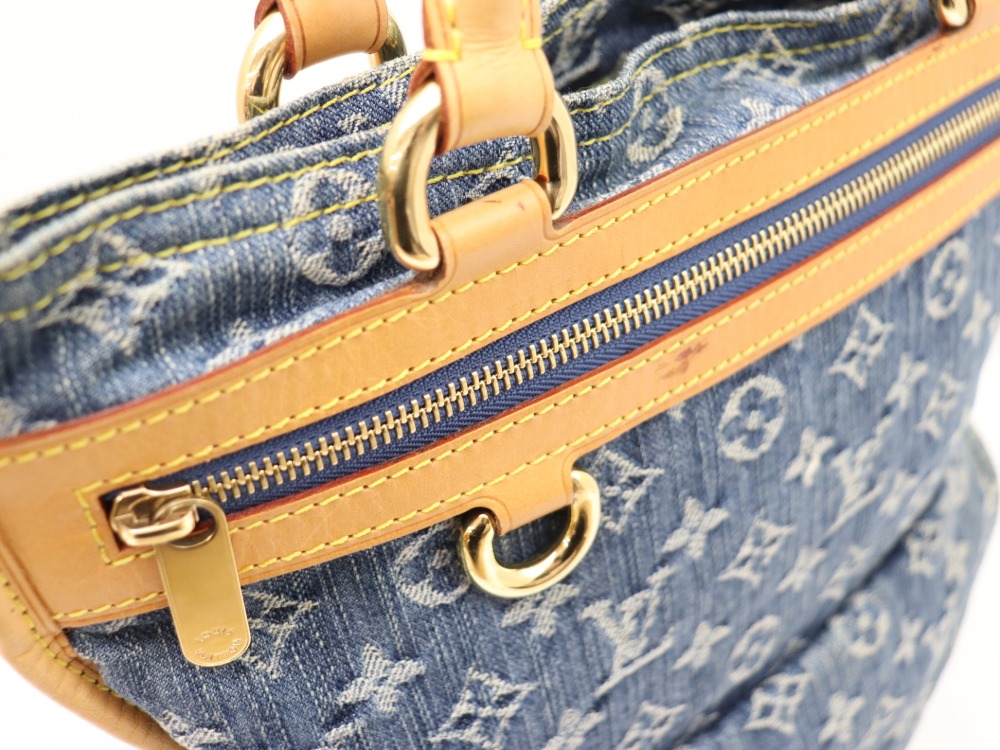 ルイヴィトンデニムフラットショッパーファスナー