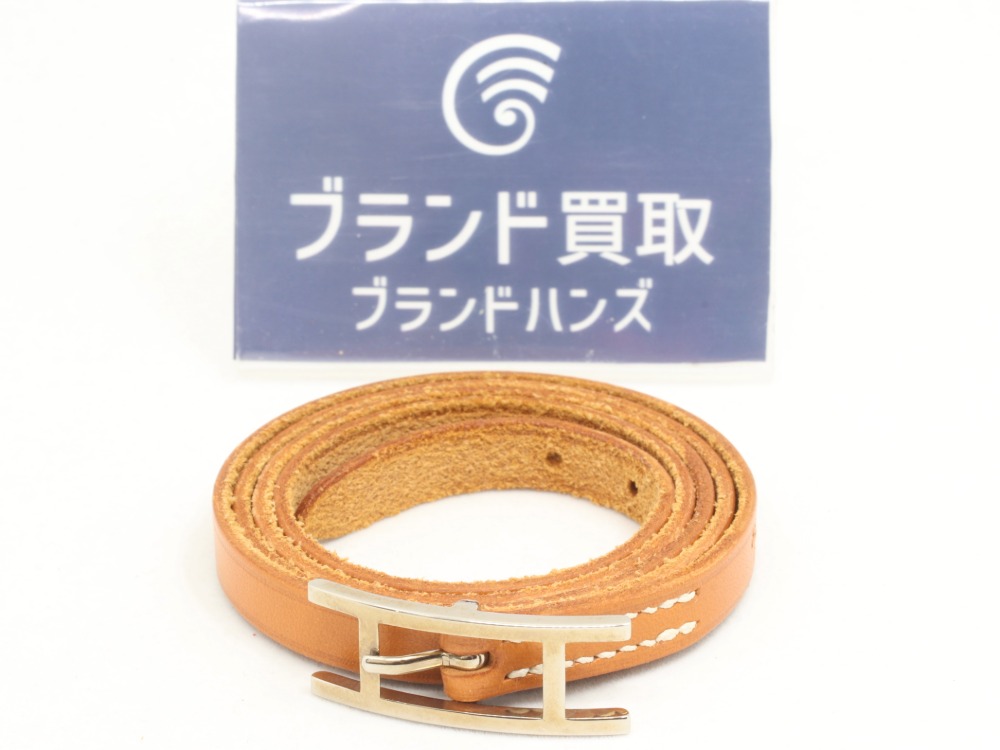 中古のエルメスレザーアピブレスレット全体