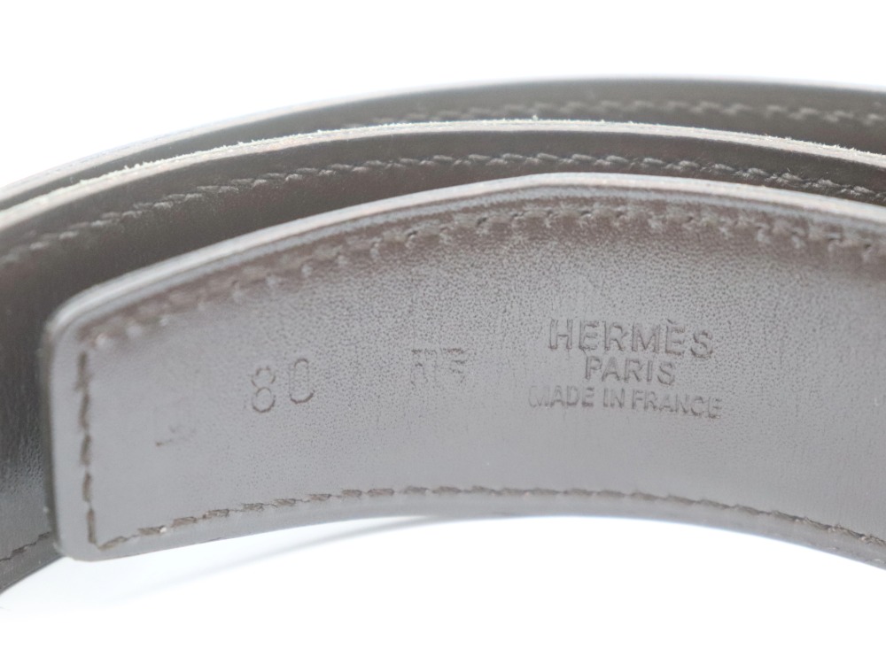 傷のあるエルメスコンスタンスHベルト刻印