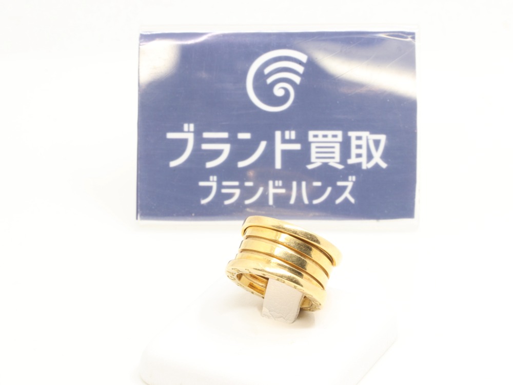 傷の多いブルガリのビーゼロワンYGリング斜め