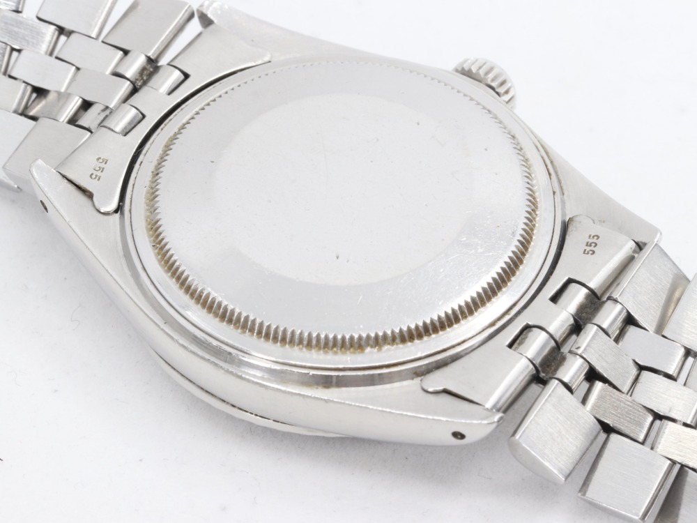 傷有のロレックスデイトジャスト16030裏蓋