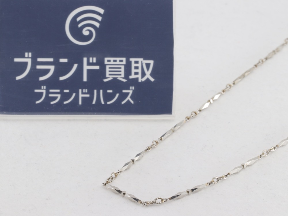 切子のPt900(プラチナ)ネックレス全体