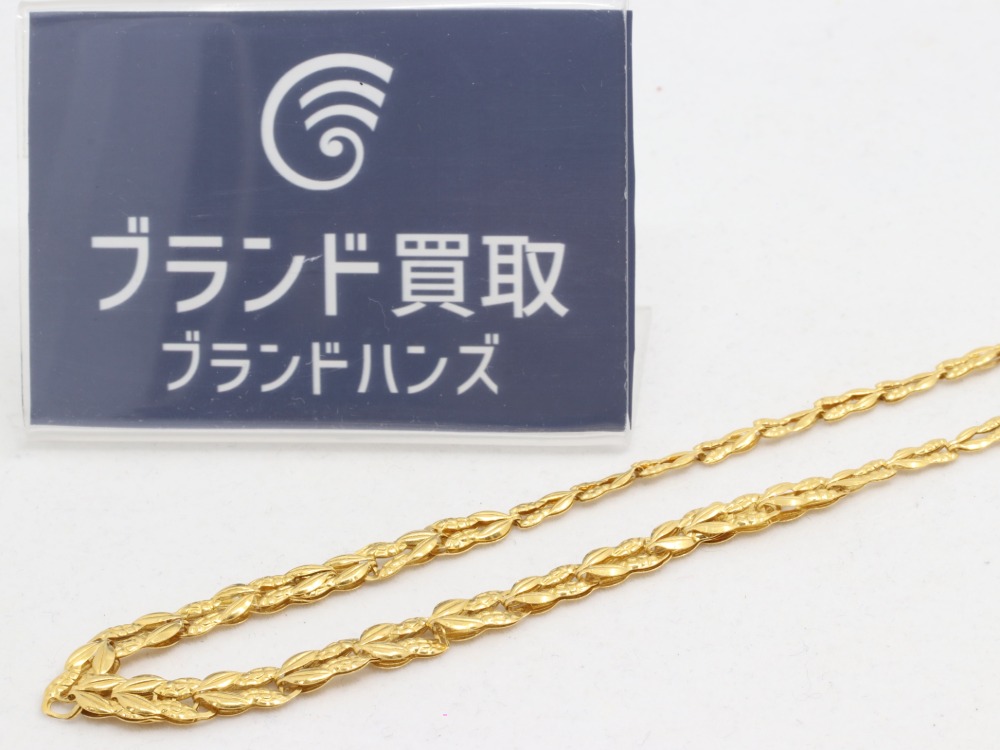 破損のあるK24（純金）ネックレス全体