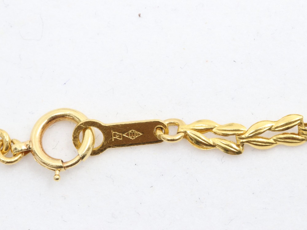 破損のあるK24（純金）ネックレス刻印