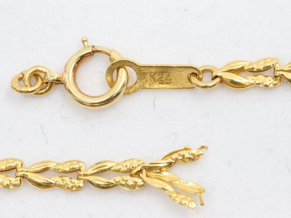 破損のあるK24（純金）ネックレス破損