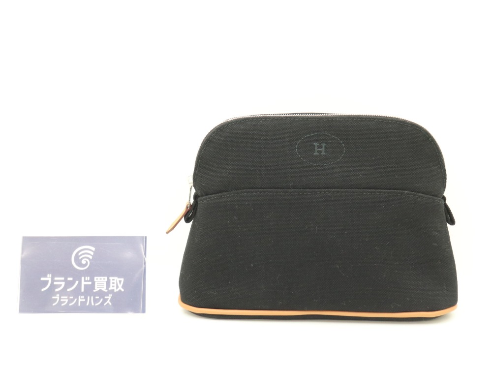 美品のエルメスのボリードポーチPM正面