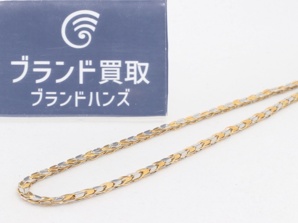 金とプラチナのコンビネックレス全体