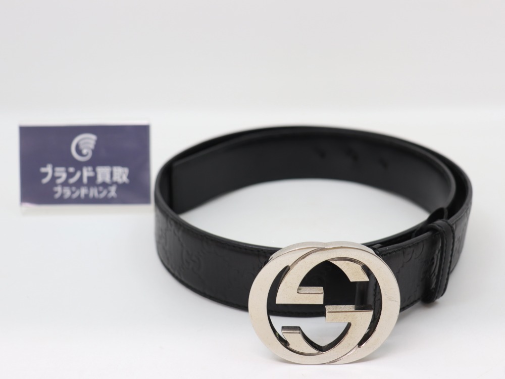 吹田市でグッチのインターロッキングベルトを1万円で買取しました