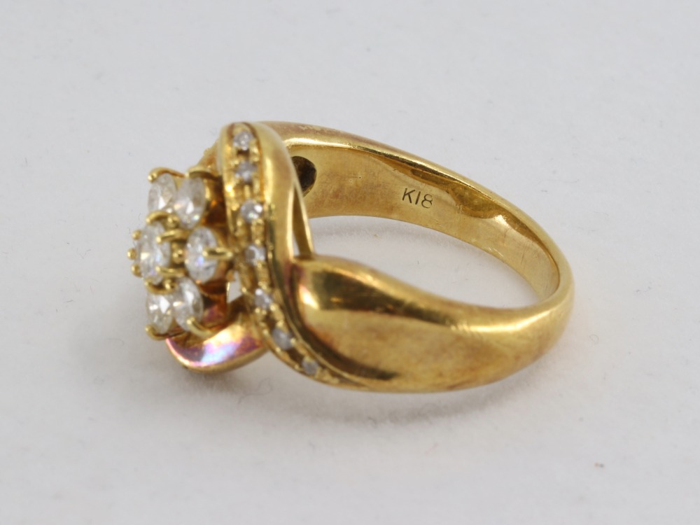K18のメレダイヤリング0.78ct刻印