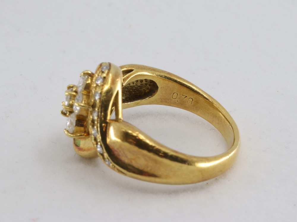 K18のメレダイヤリング0.78ct刻印2