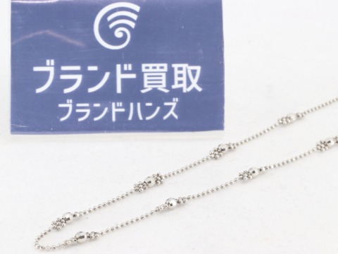 Pt850ボールネックレス