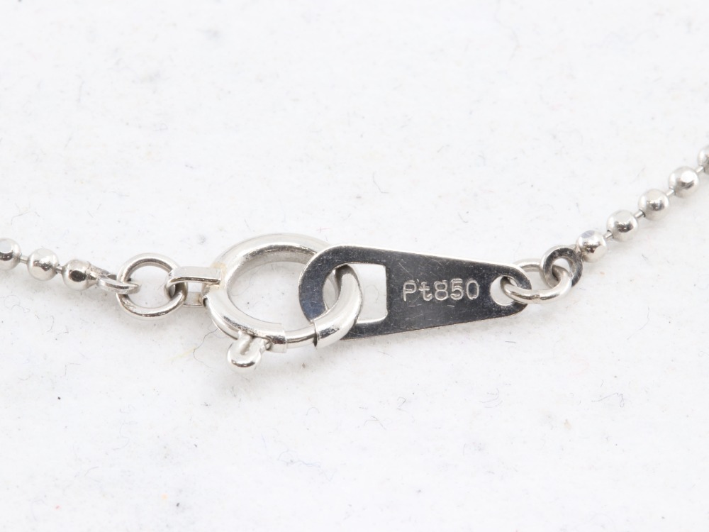 Pt850ボールネックレス刻印