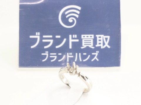 Pt850立て爪リング