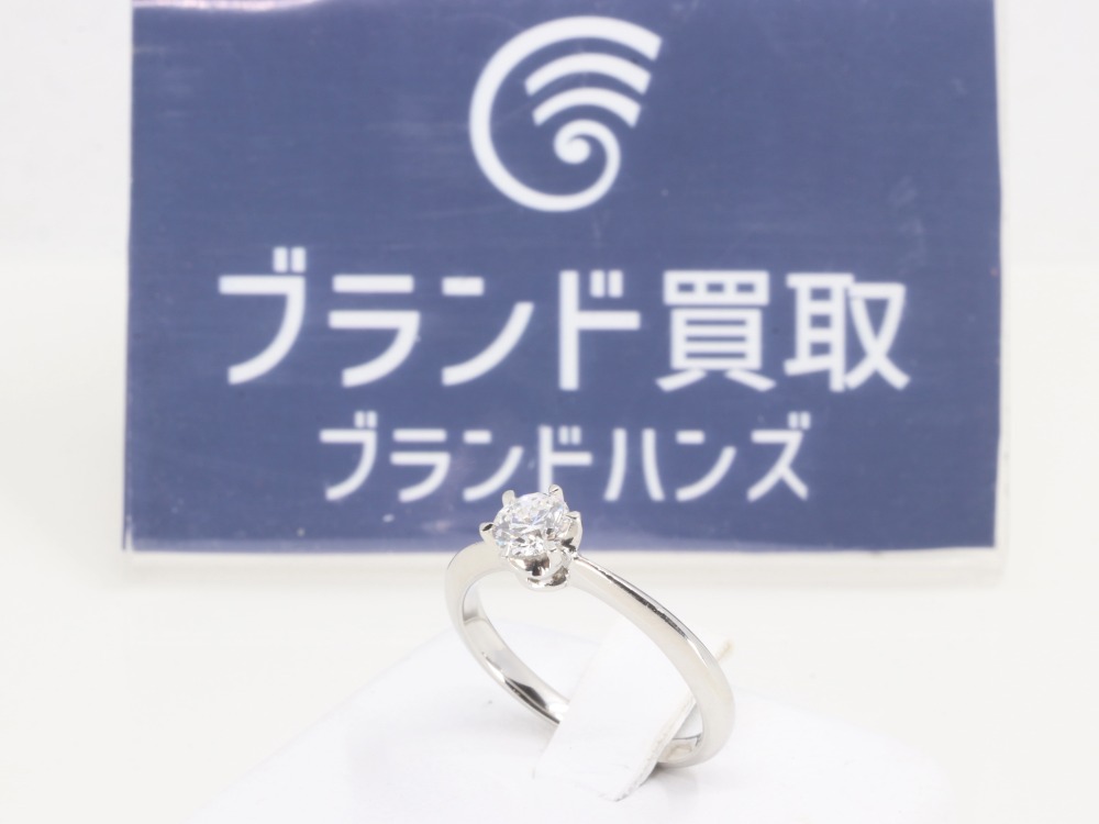 Pt900 高品質ダイヤモンドリング セイコージュエリー 幅広 プラチナ 