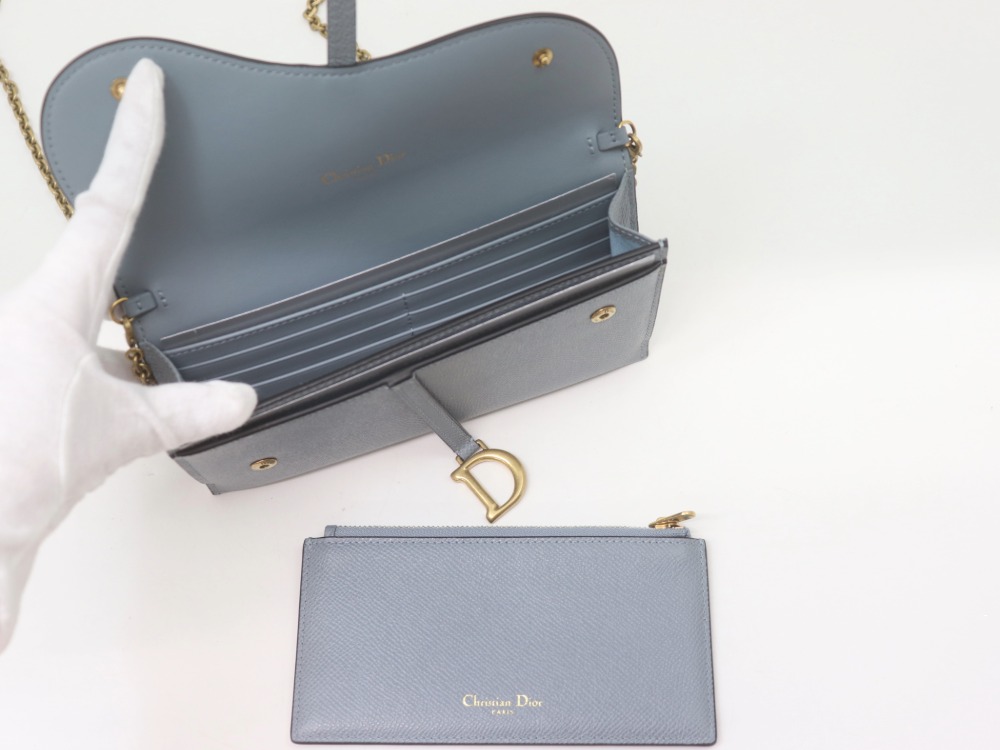 クリスチャンディオールチェーンショルダーウォレット内側