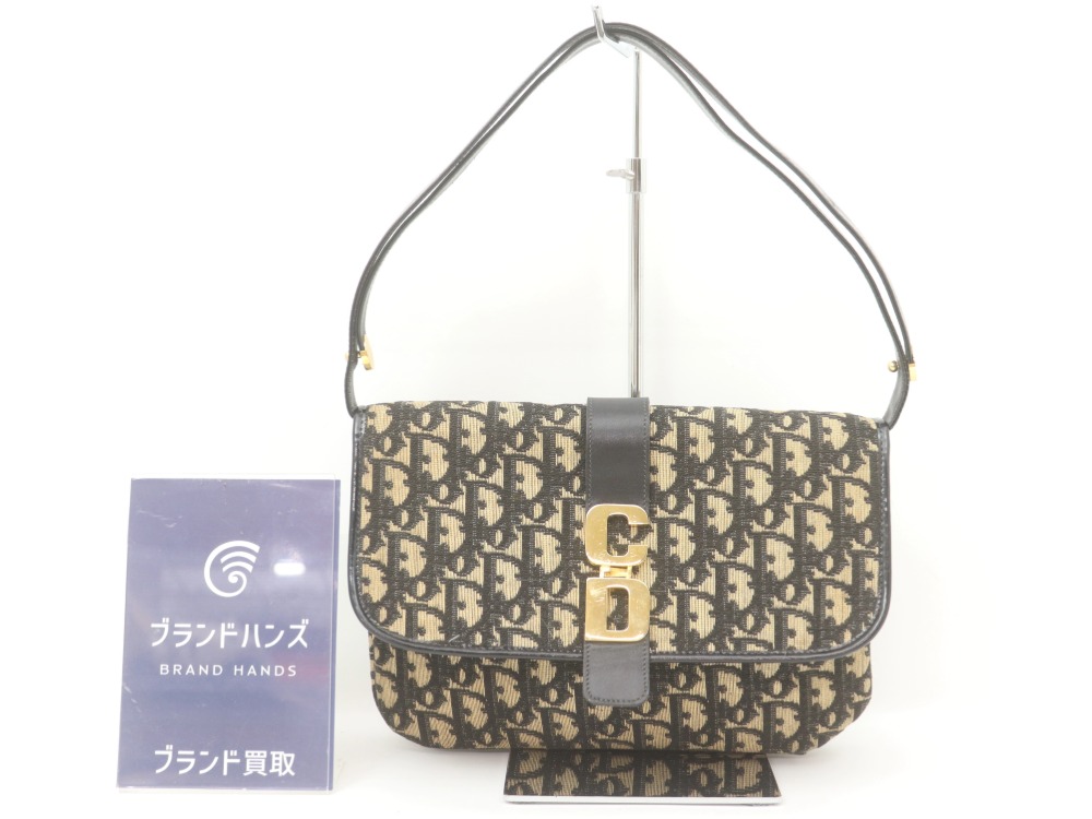 クリスチャンディオールトロッター柄ワンハンドバッグ全体図