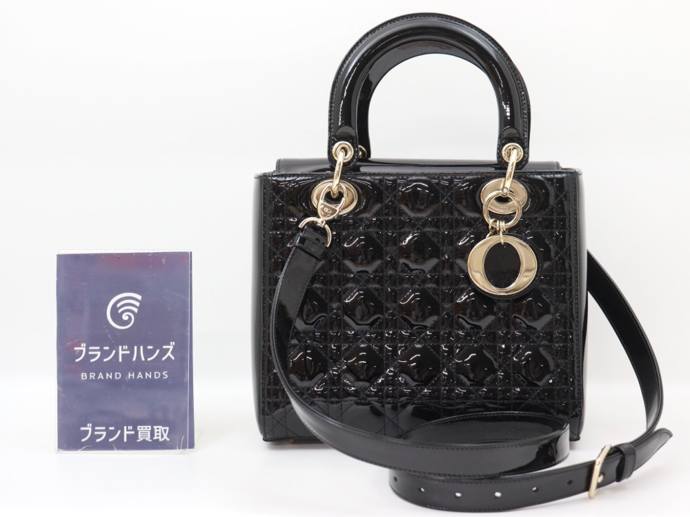 クリスチャンディオールレディディオール2WAYハンドバッグ全体図