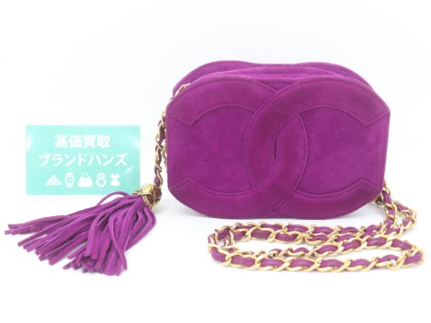 シャネル22スエードチェーンショルダーバッグ