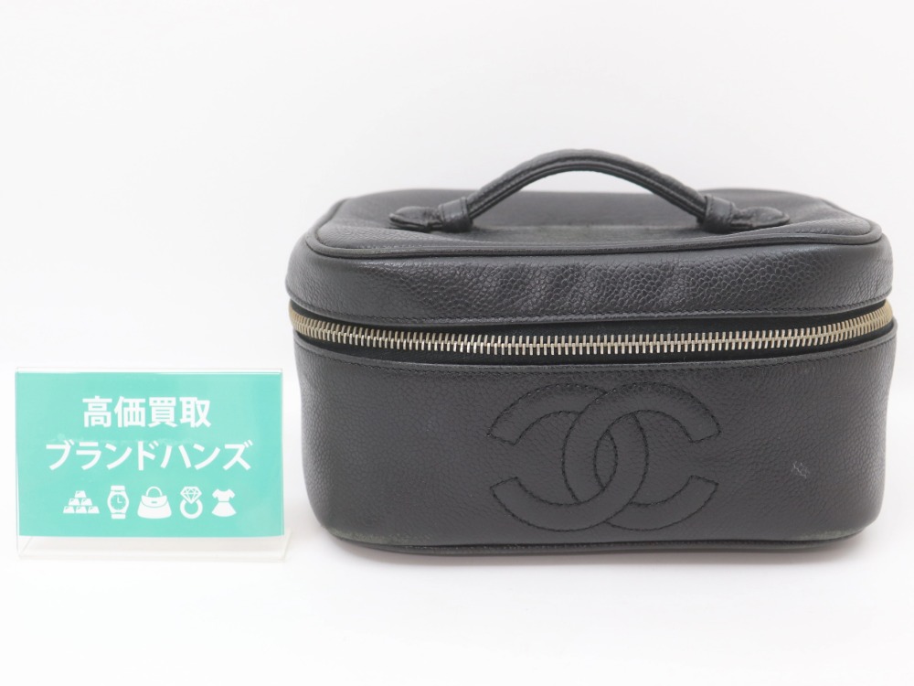シャネルキャビアスキンバニティバッグ全体図