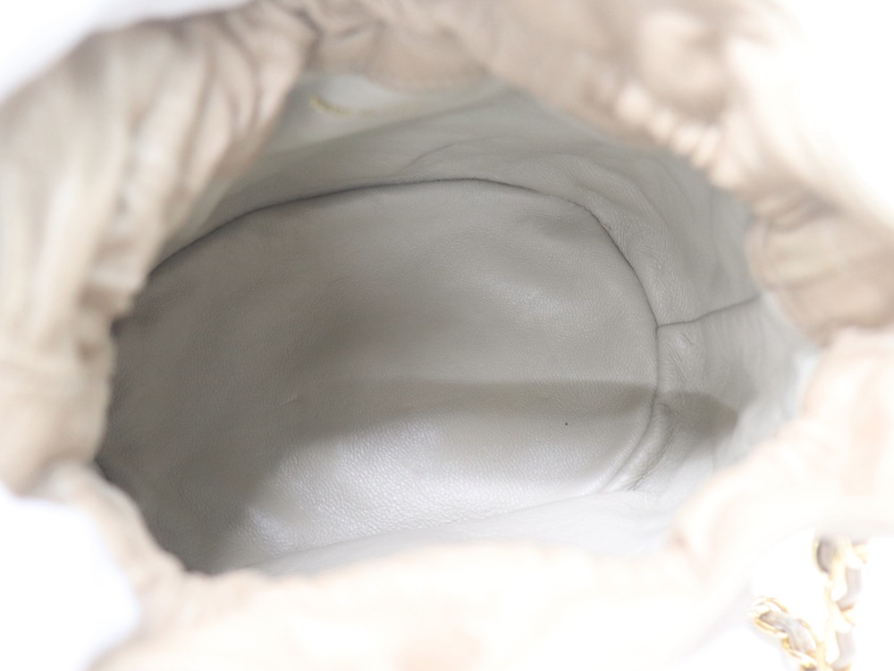 シャネル巾着チェーンショルダーバッグ内側