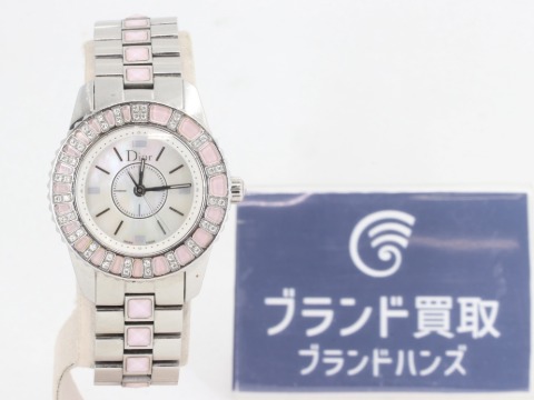 ディオールクリスタルベゼル腕時計