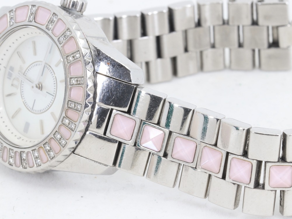 ディオールクリスタルベゼル腕時計ベルト