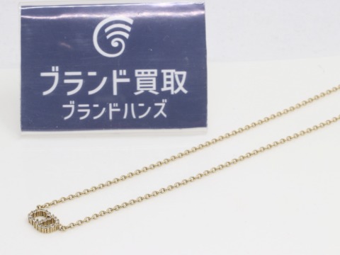 ディオールラインストーンロゴネックレス