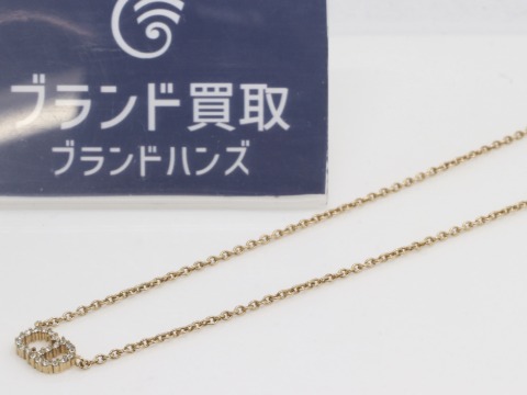 ディオールロゴラインストーンネックレス